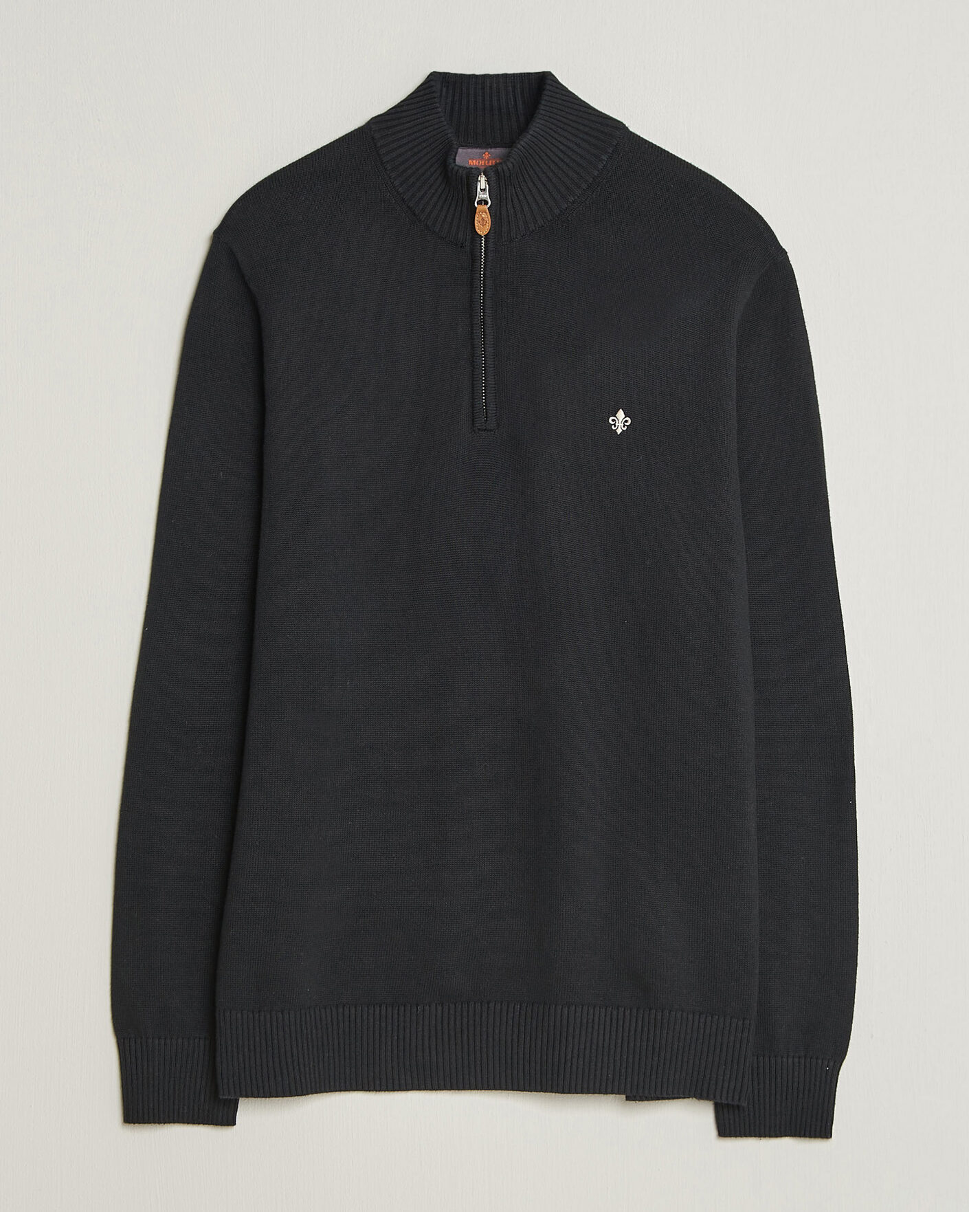 Men | Sweaters & Knitwear | Morris | Darmon Half Zip Black