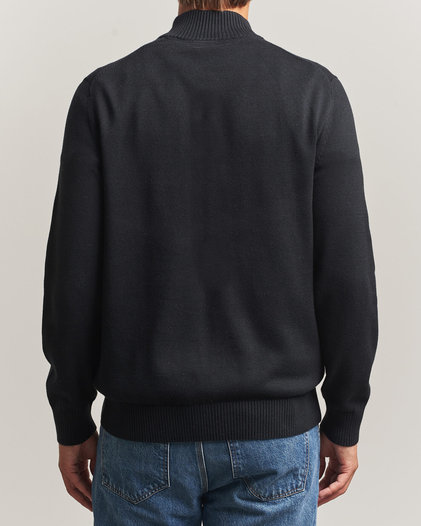 Men | Sweaters & Knitwear | Morris | Darmon Half Zip Black