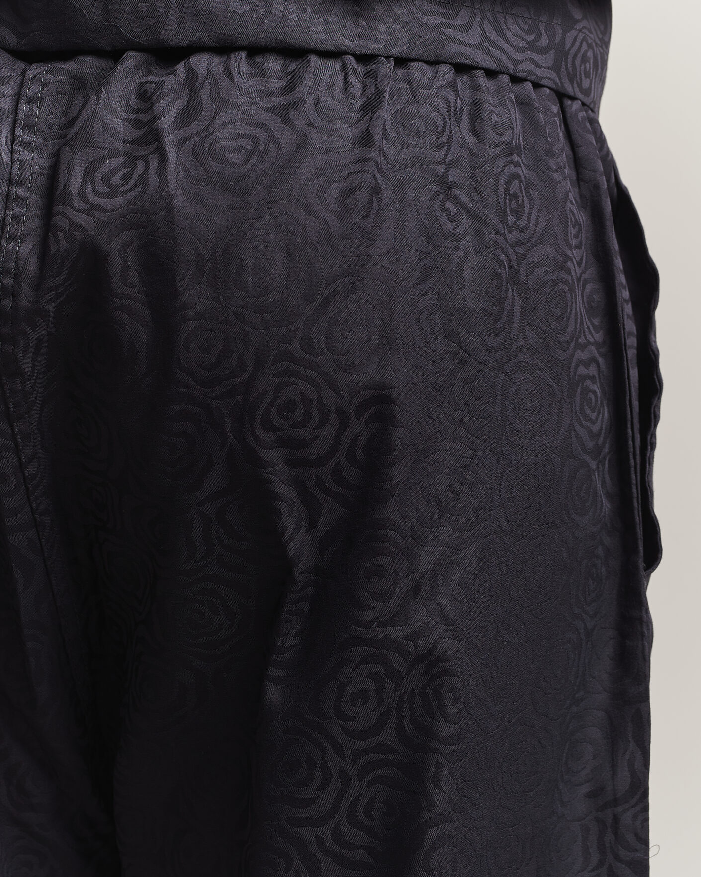 Men | Pyjamas & Robes | Derek Rose | Piped Jacquard Cotton Pyjama Set Black