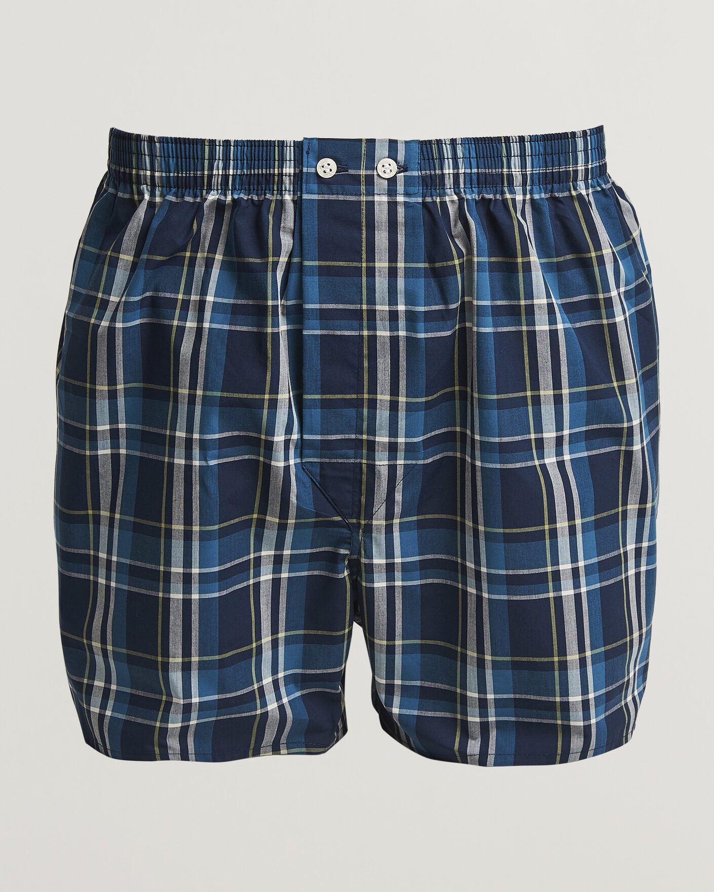 Men | Underwear & Socks | Derek Rose | Classic Fit Woven Cotton Boxer Shorts Navy