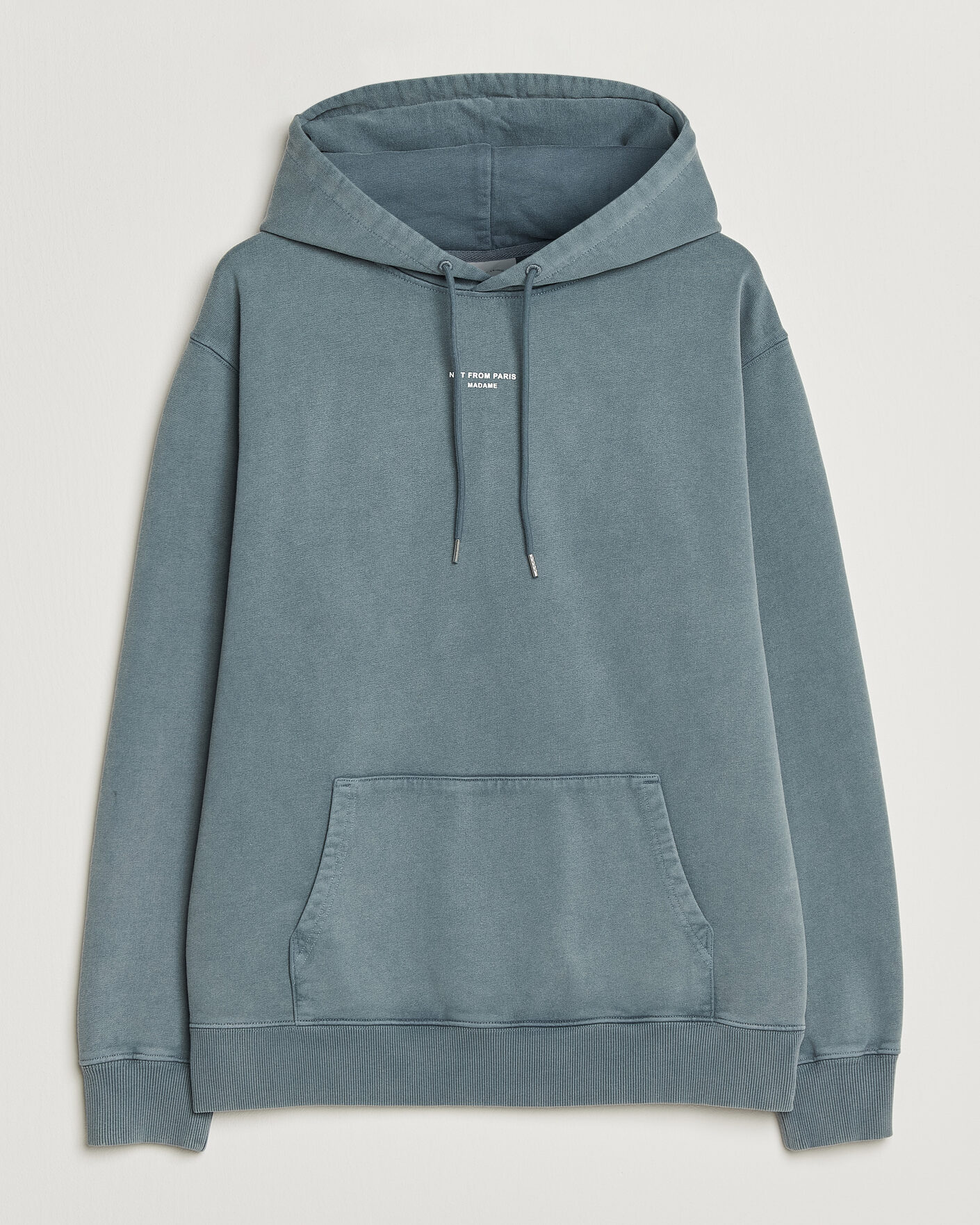 Men | Sweaters & Knitwear | Drôle de Monsieur | Classic Slogan Hoodie Dark Grey