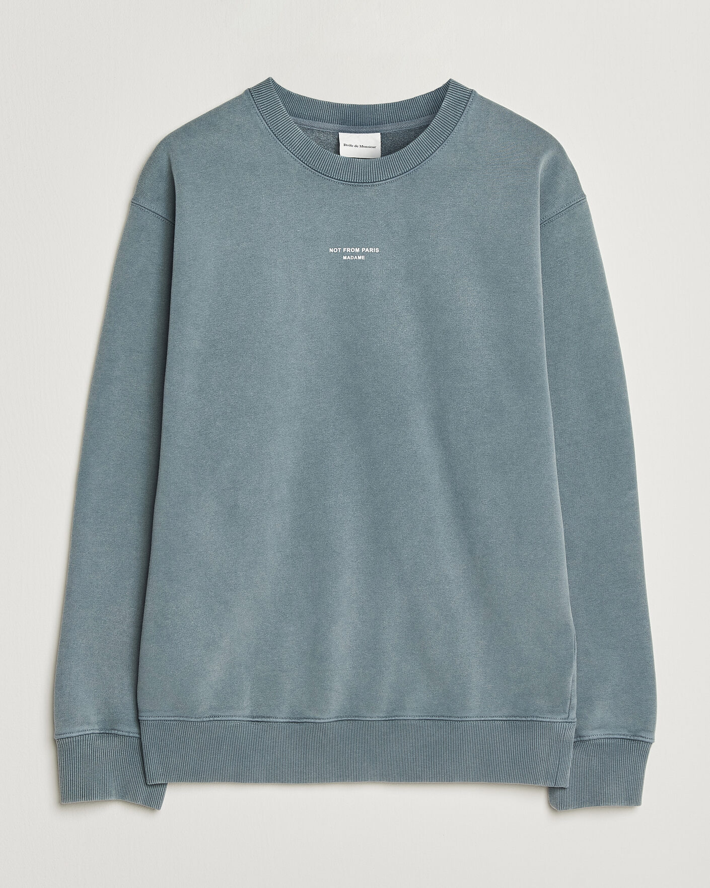 Men | Sweaters & Knitwear | Drôle de Monsieur | Classic Slogan Sweatshirt Dark Grey