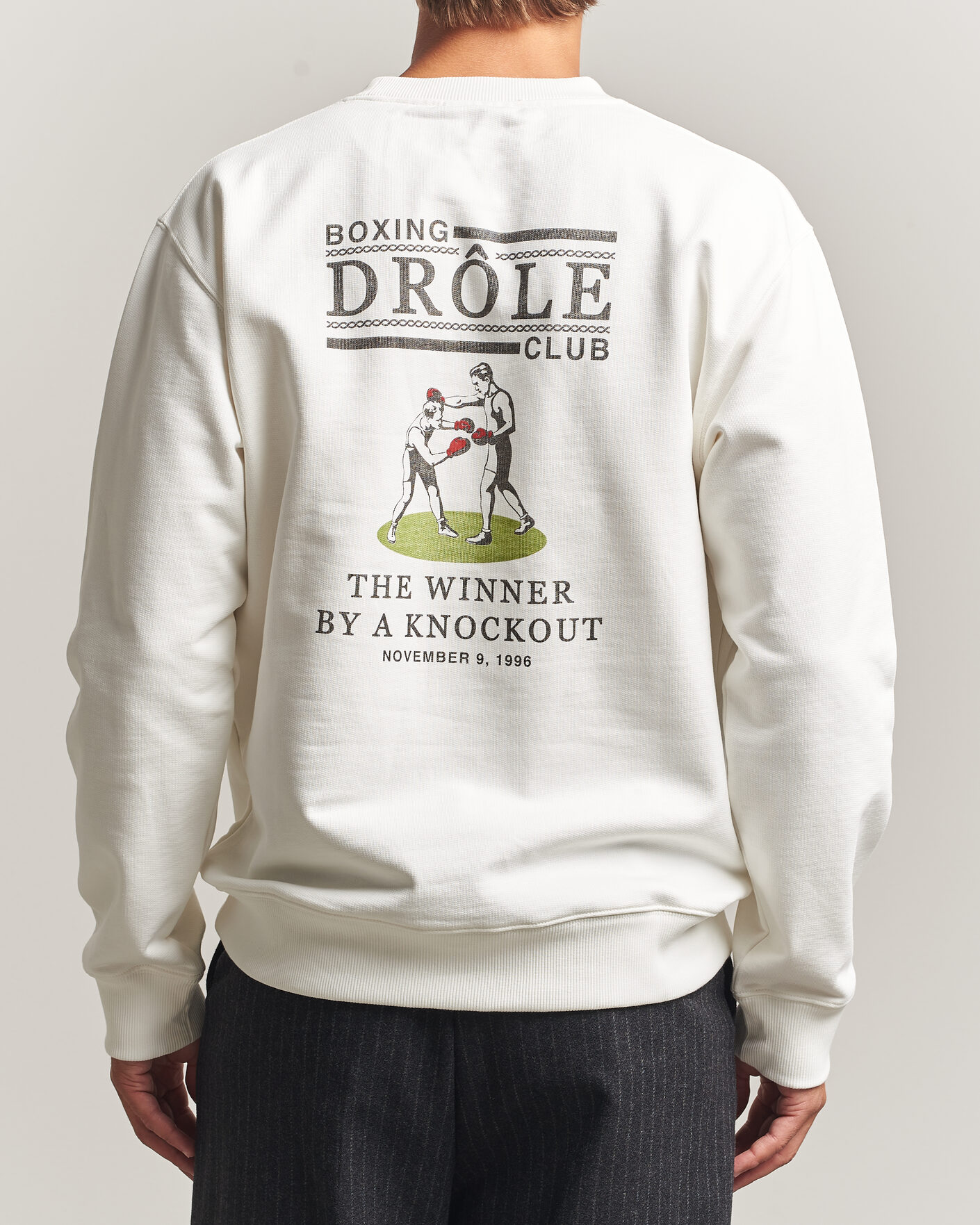 Men | Sweaters & Knitwear | Drôle de Monsieur | Boxers Sweatshirt Off White