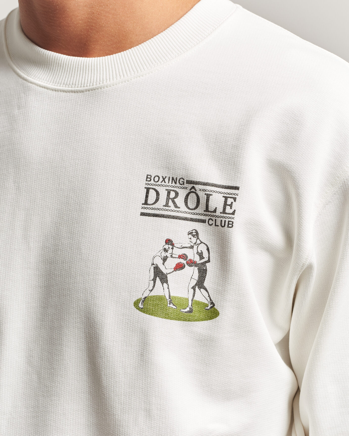 Men | Sweaters & Knitwear | Drôle de Monsieur | Boxers Sweatshirt Off White
