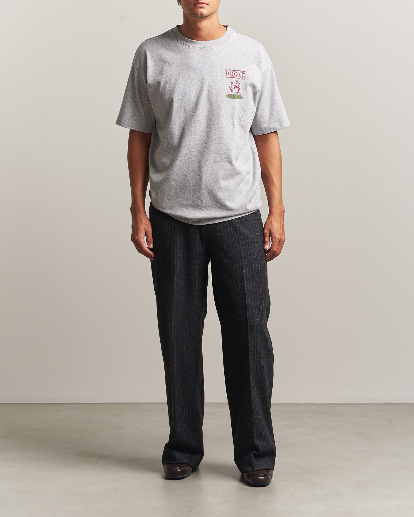 Men | T-Shirts | Drôle de Monsieur | Boxers T-Shirt Grey Melange