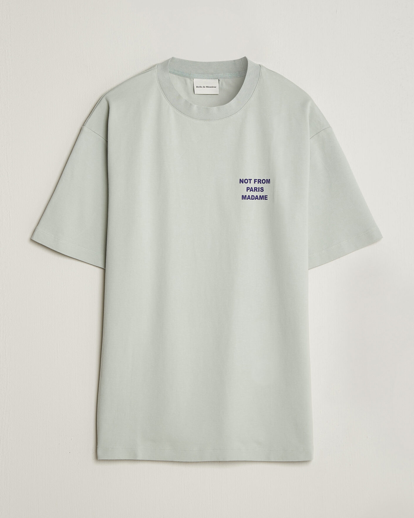 Men | T-Shirts | Drôle de Monsieur | Bold Slogan T-Shirt Grey