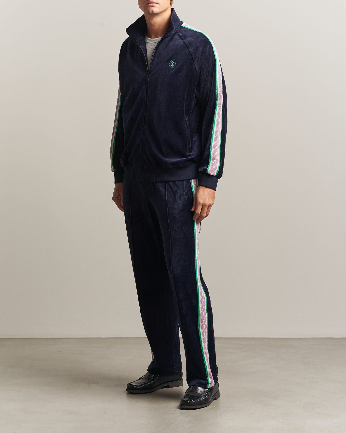 Men | Trousers | Drôle de Monsieur | Survêtement Velours Track Pants Navy