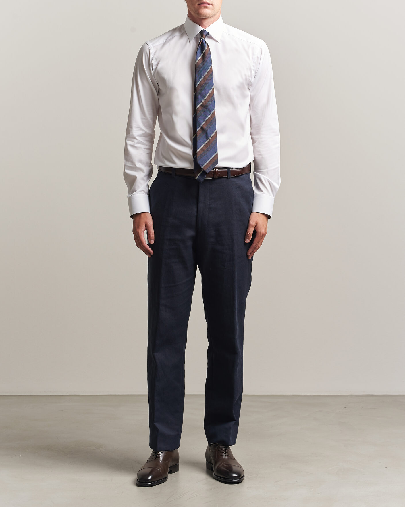 Men | Shirts | Eton | Slim Fit Signature Twill Contrast Shirt White