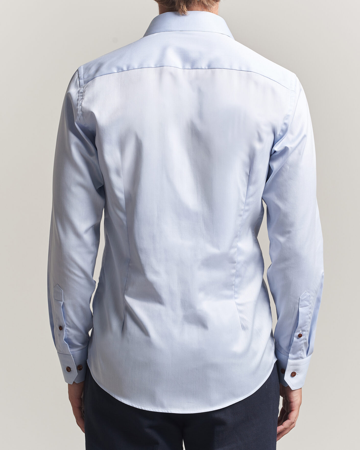 Men | Shirts | Eton | Slim Fit Signature Twill Contrast Shirt Light Blue