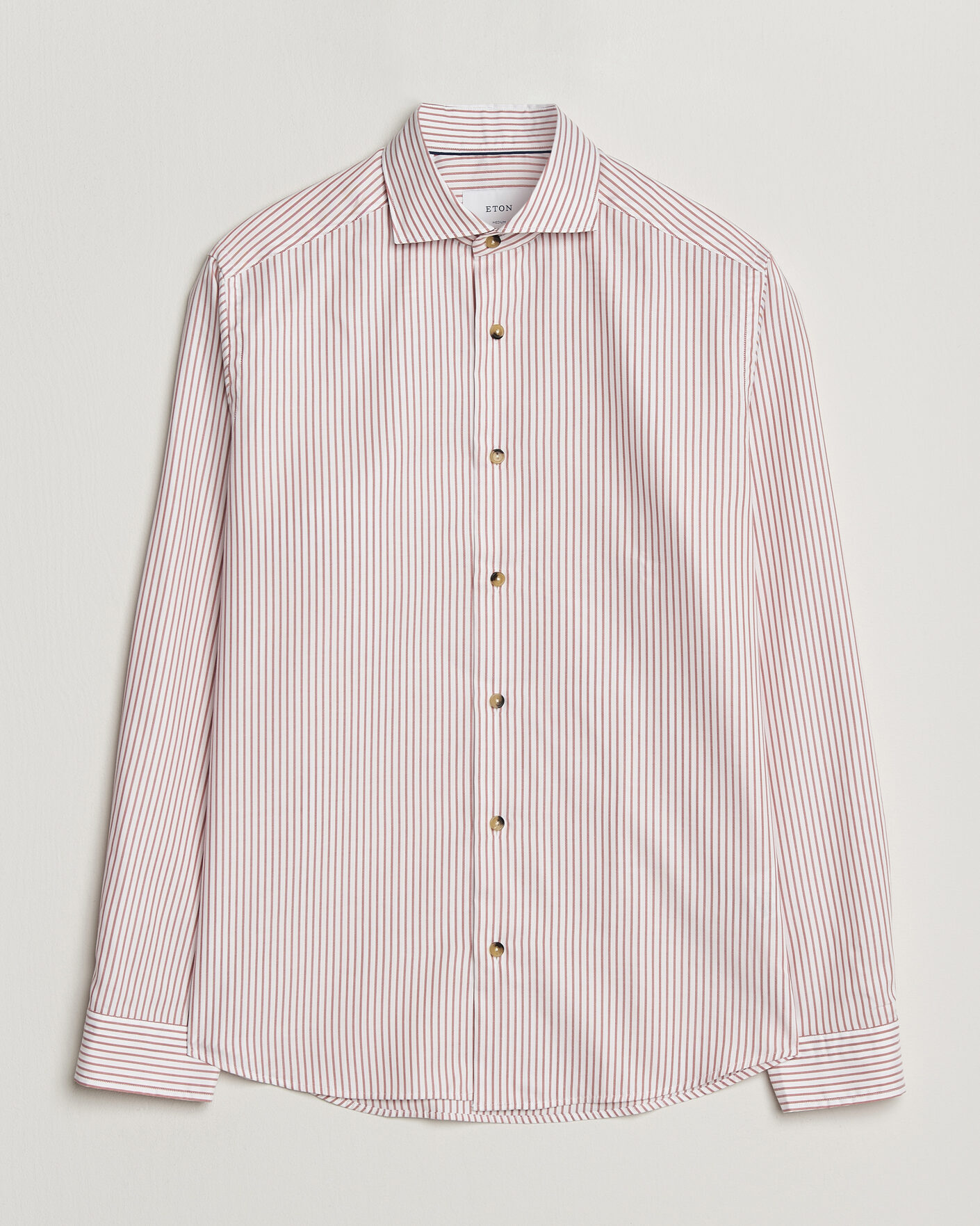 Men | Shirts | Eton | Casual Fit Signature Oxford Striped Shirt Orange