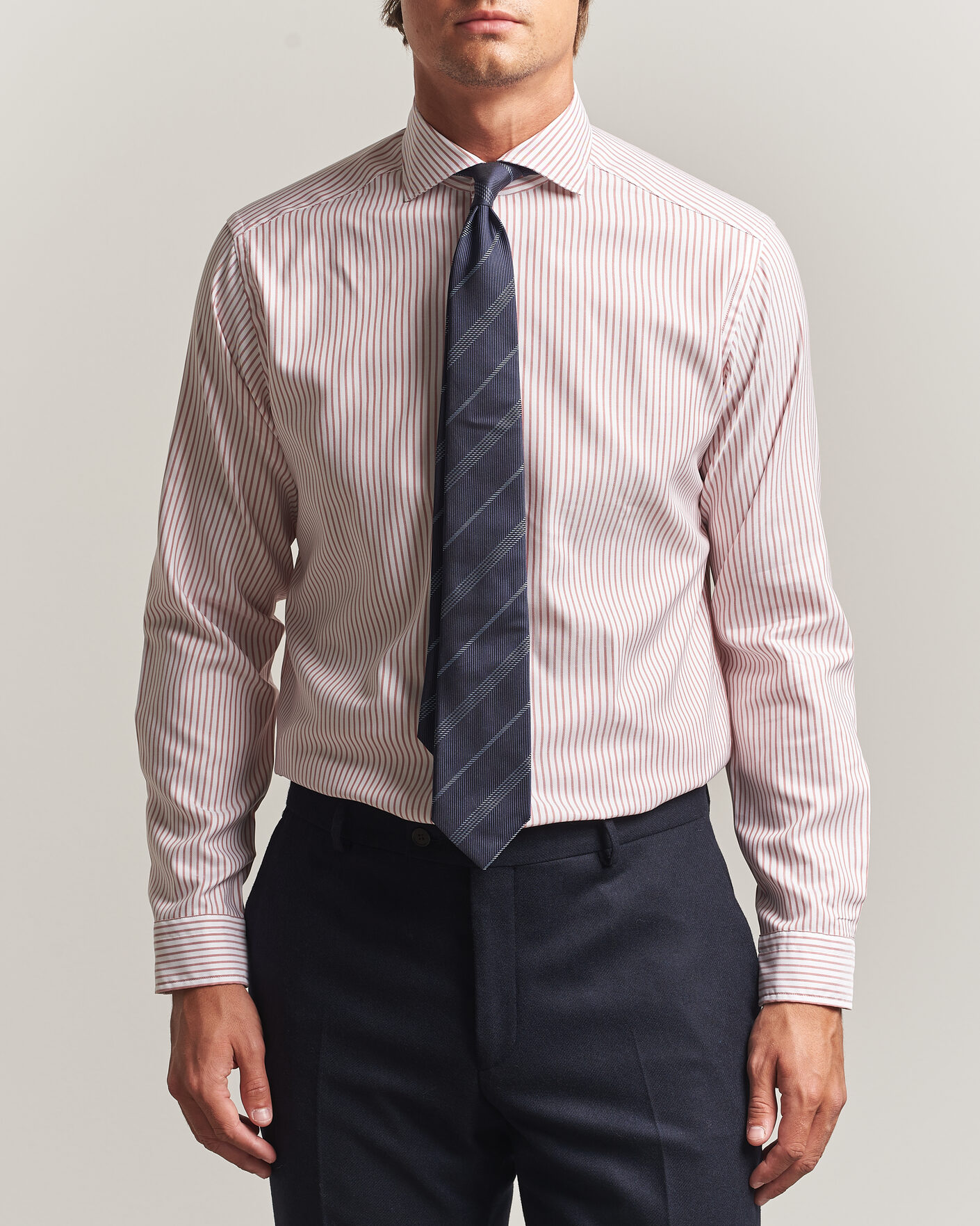 Men | Shirts | Eton | Casual Fit Signature Oxford Striped Shirt Orange