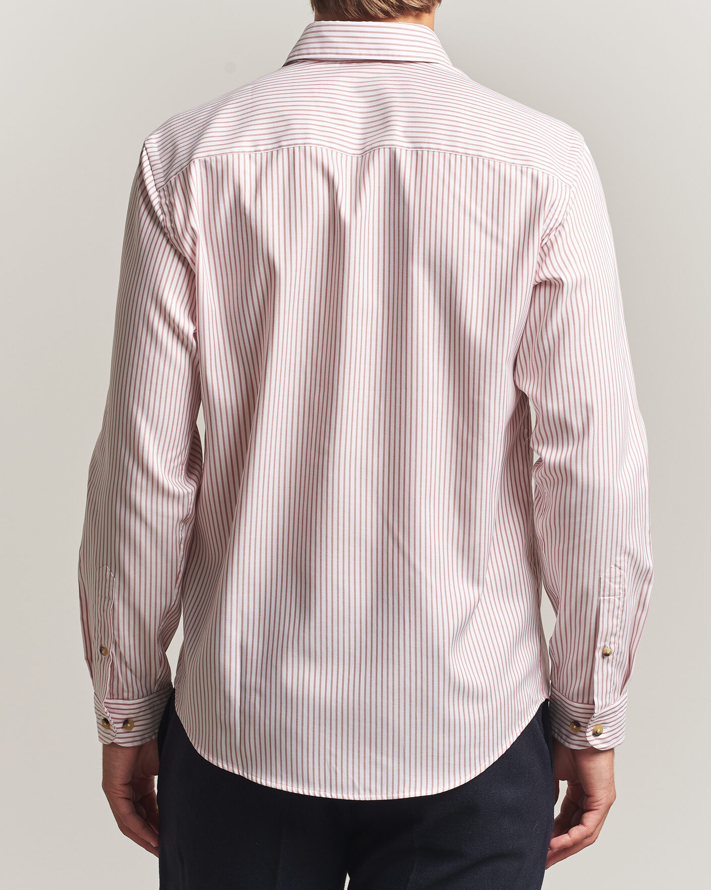 Men | Shirts | Eton | Casual Fit Signature Oxford Striped Shirt Orange
