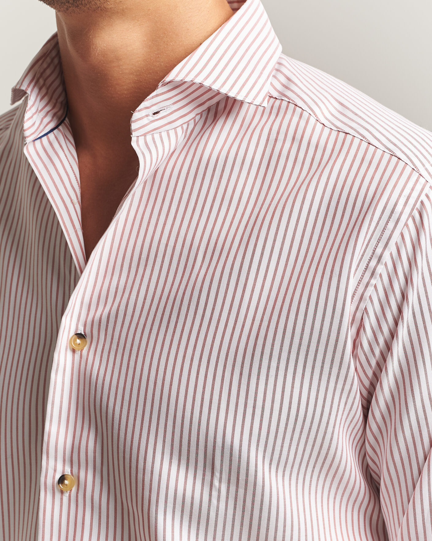 Men | Shirts | Eton | Casual Fit Signature Oxford Striped Shirt Orange