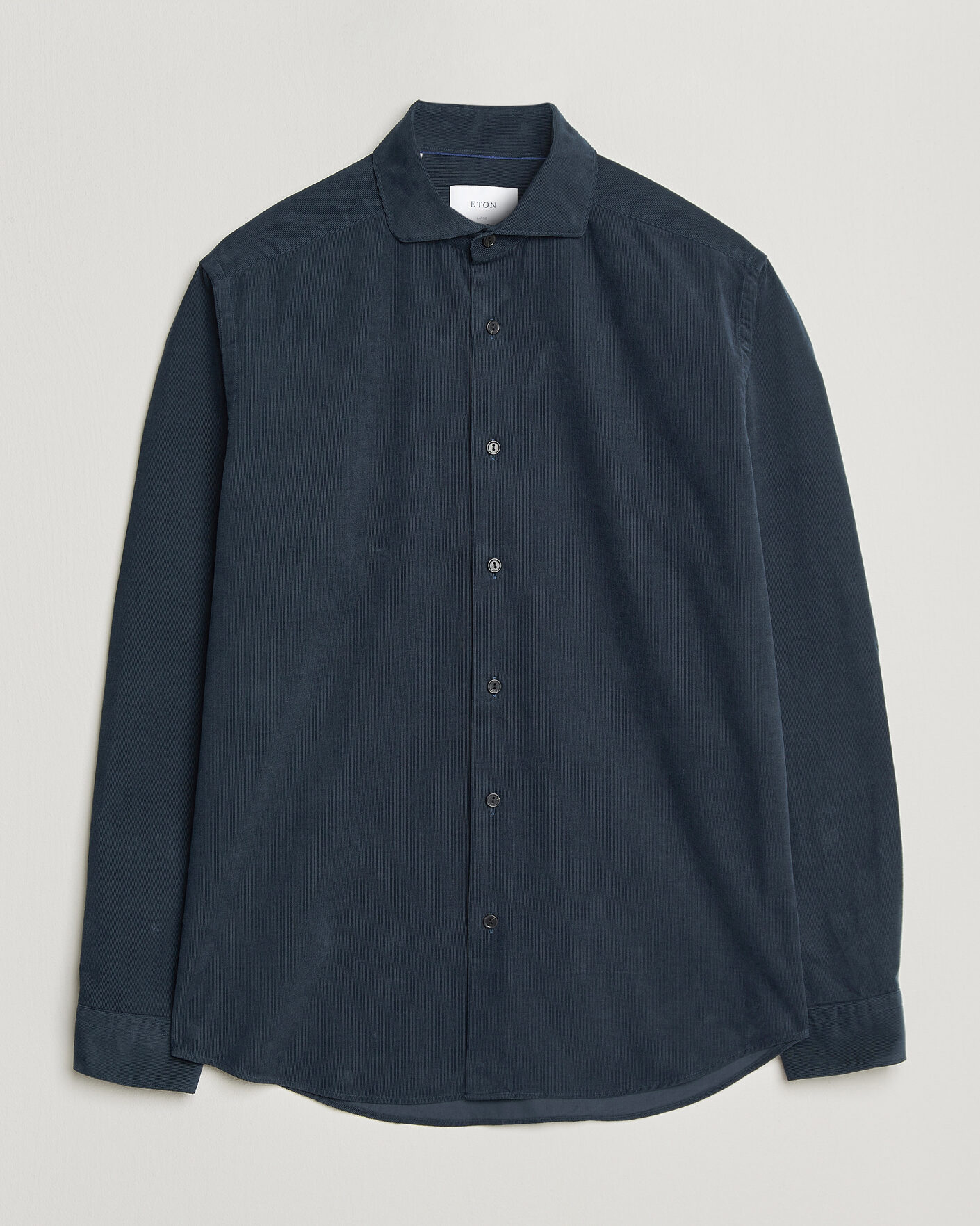 Men | Shirts | Eton | Casual Fit Corduroy Shirt Navy Blue