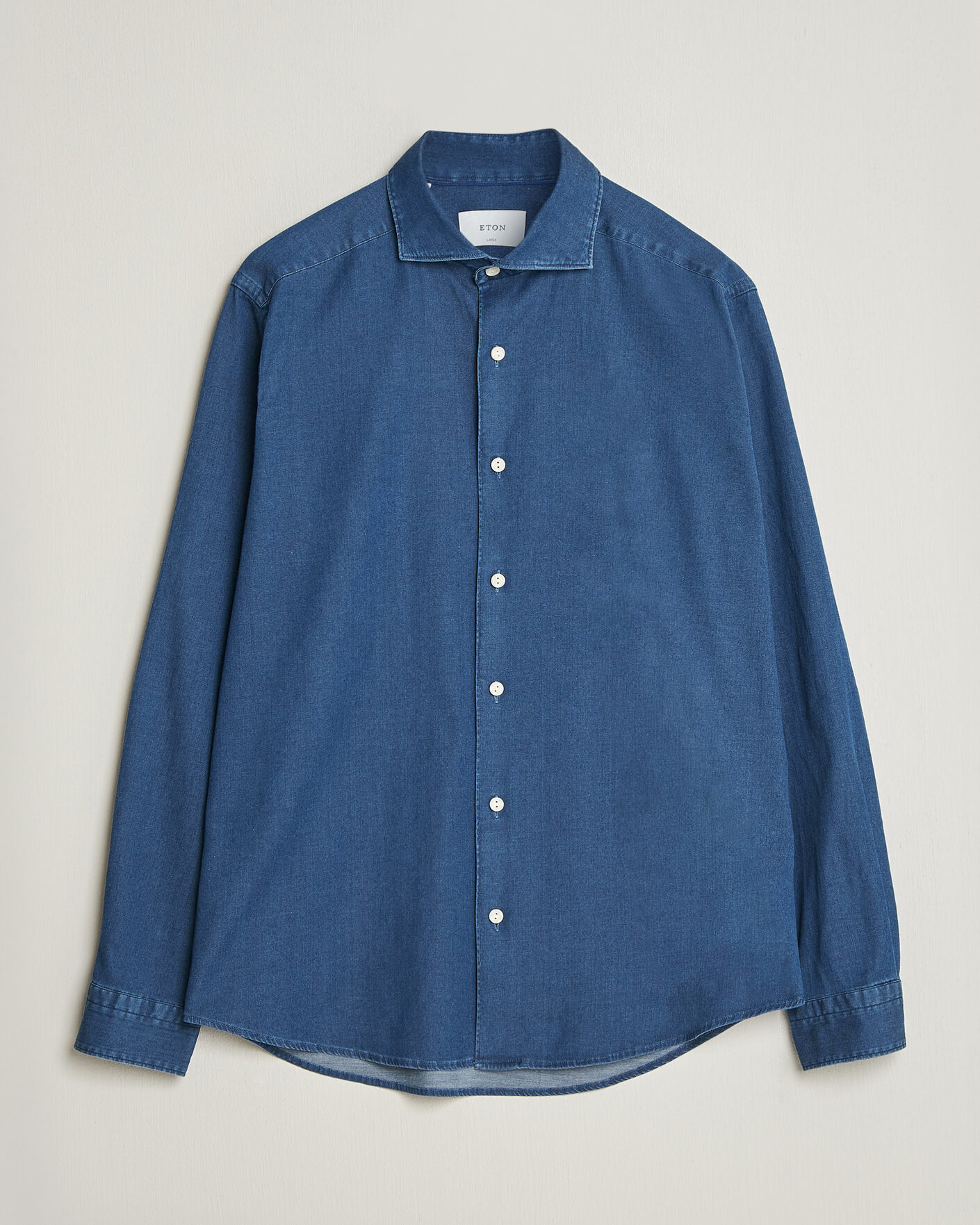 Men | Shirts | Eton | Casual Fit Denim Shirt Dark Wash