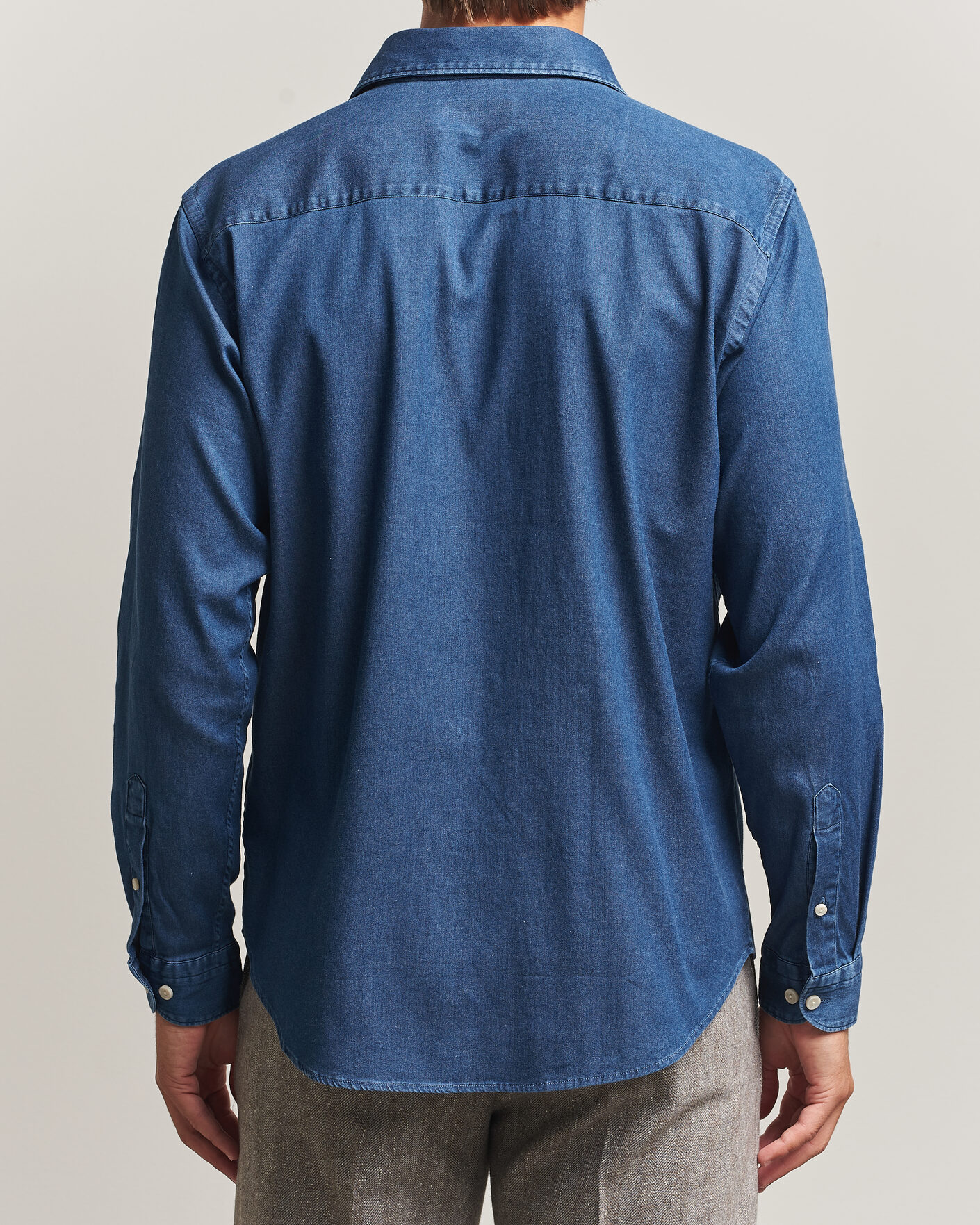 Men | Shirts | Eton | Casual Fit Denim Shirt Dark Wash