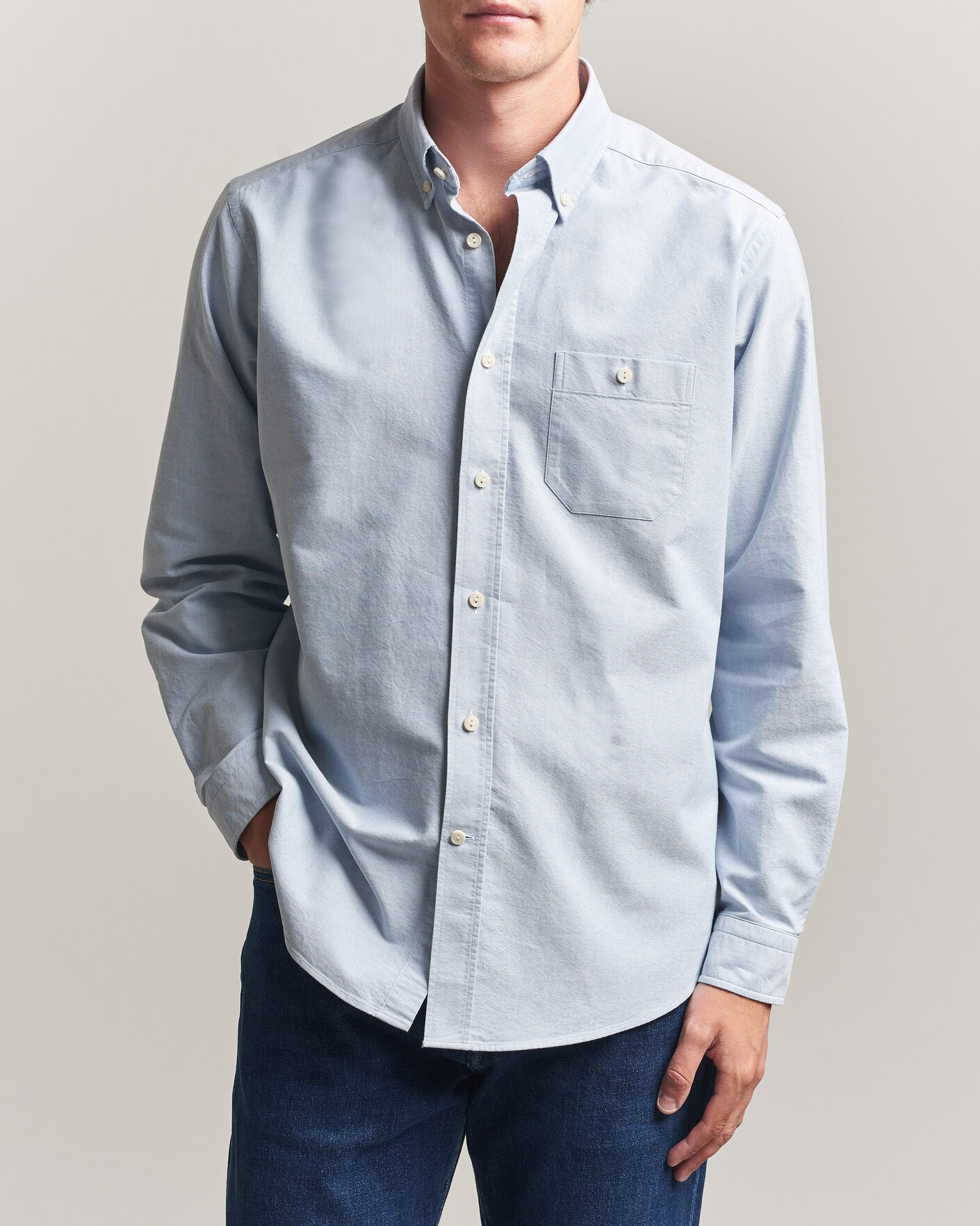 Men | Shirts | Eton | Regular Fit Ivy Oxford Shirt Light Blue