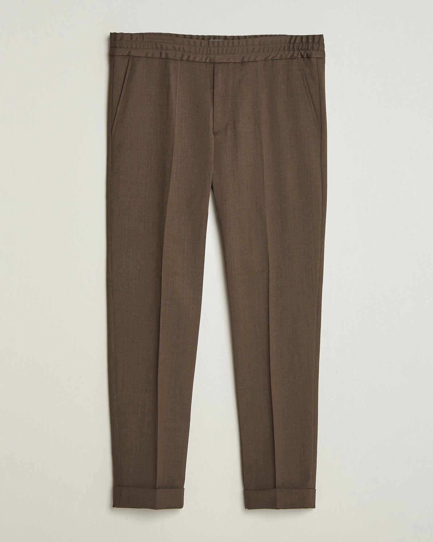 Men | Trousers | Filippa K | Terry Wool Trousers Walnut Brown