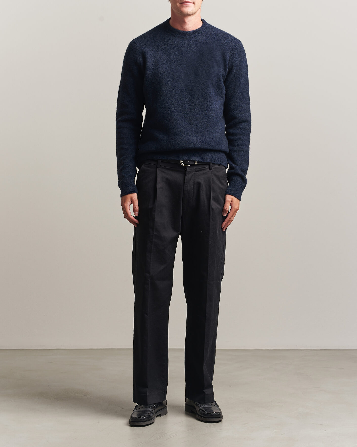 Men | Sweaters & Knitwear | Filippa K | Yak Knitted Sweater Navy