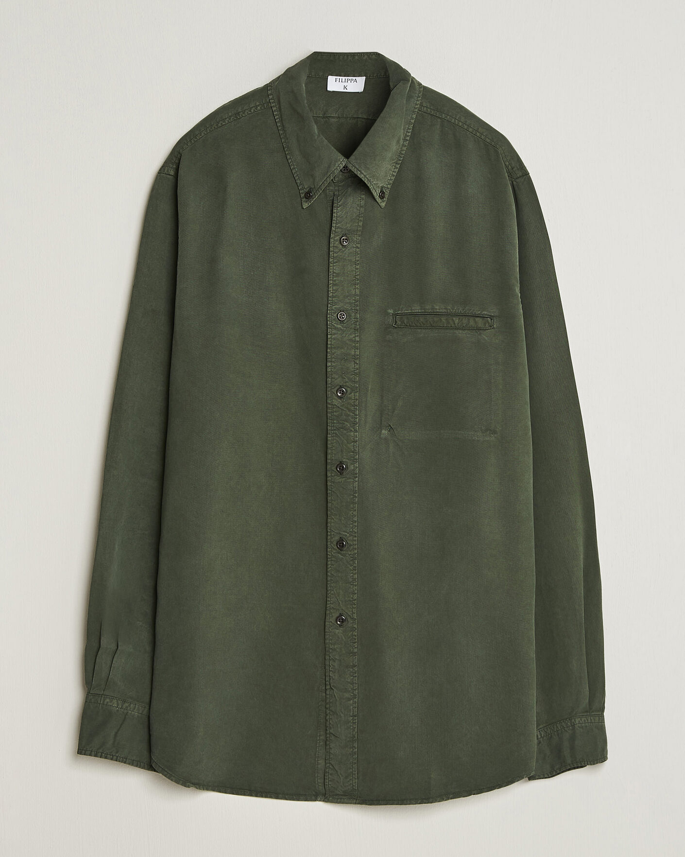 Men | Shirts | Filippa K | Zack Lyocell Shirt Night Green