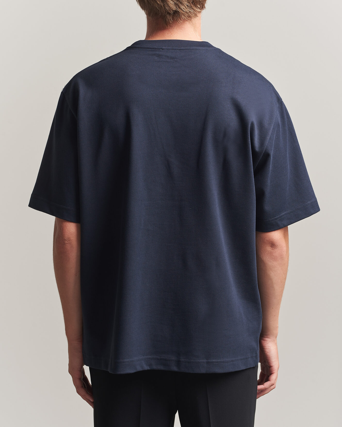Men | T-Shirts | Filippa K | Heavy Cotton Crew Neck T-Shirt Night Blue
