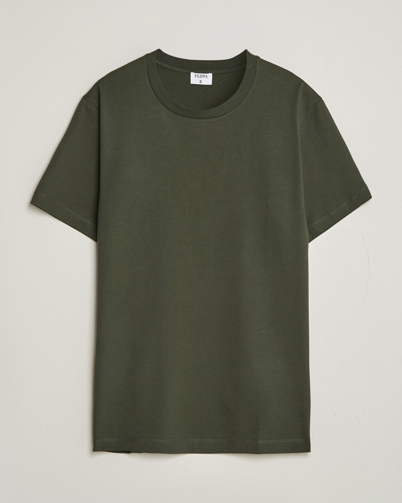 Men | T-Shirts | Filippa K | Filip Crew Neck T-Shirt Night Green