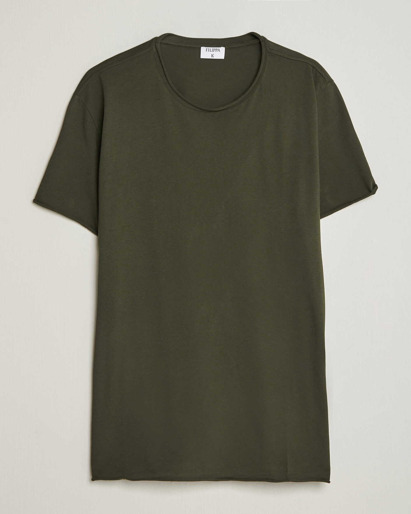 Men | T-Shirts | Filippa K | Roll Neck Crew Neck T-Shirt Night Green