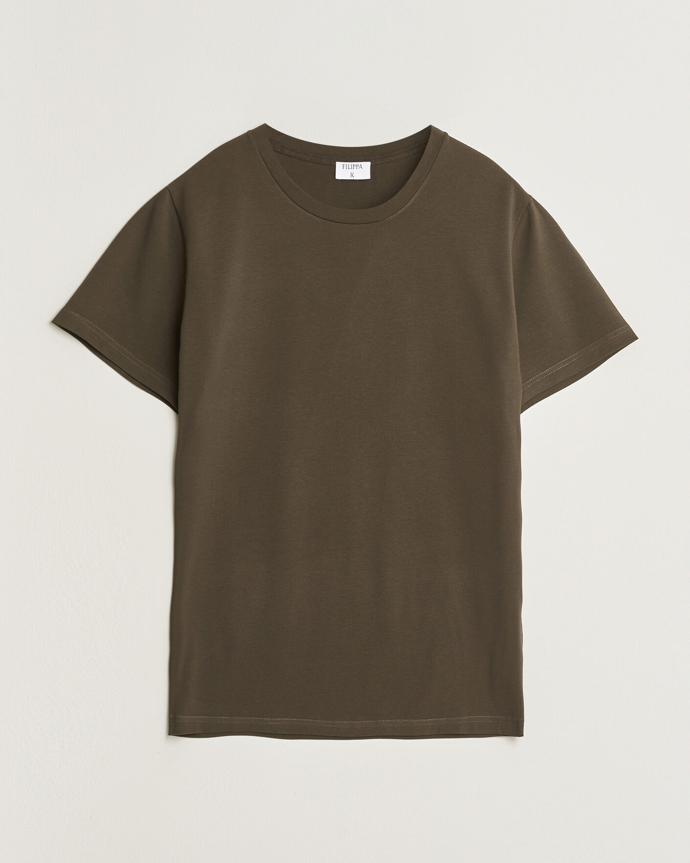 Men | T-Shirts | Filippa K | Soft Lycra T-Shirt Ebony Brown