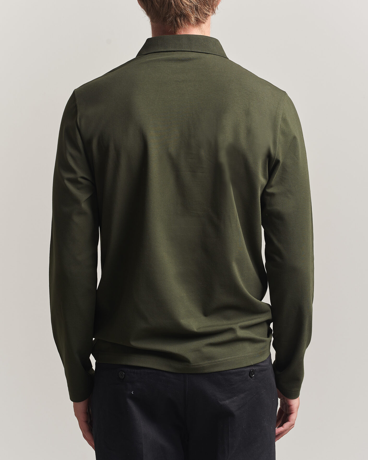 Men | Polo Shirts | Filippa K | Luke Lycra Polo Shirt Night Green