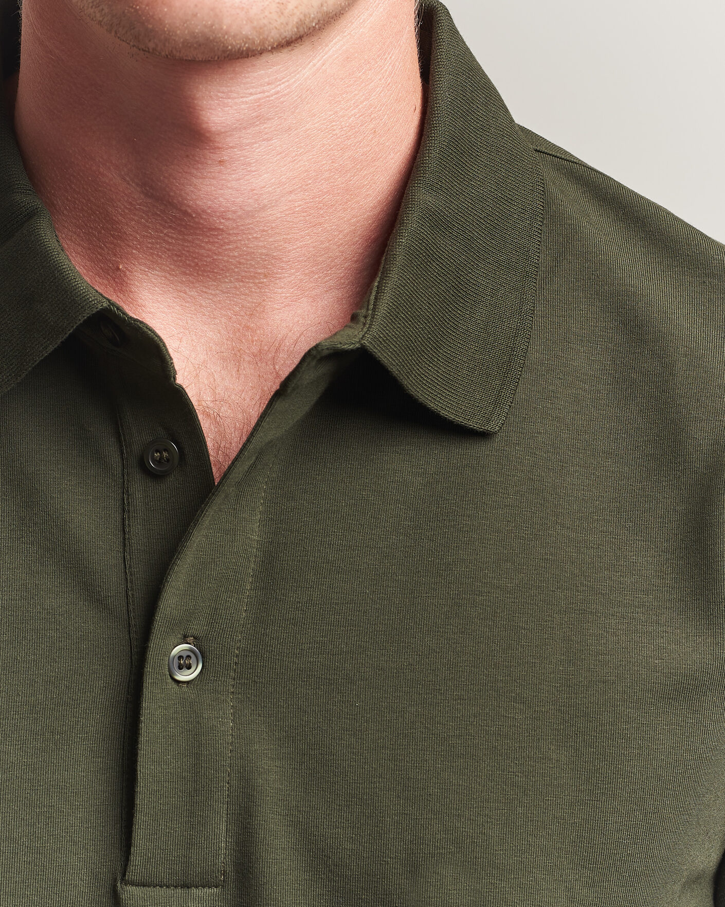 Men | Polo Shirts | Filippa K | Luke Lycra Polo Shirt Night Green