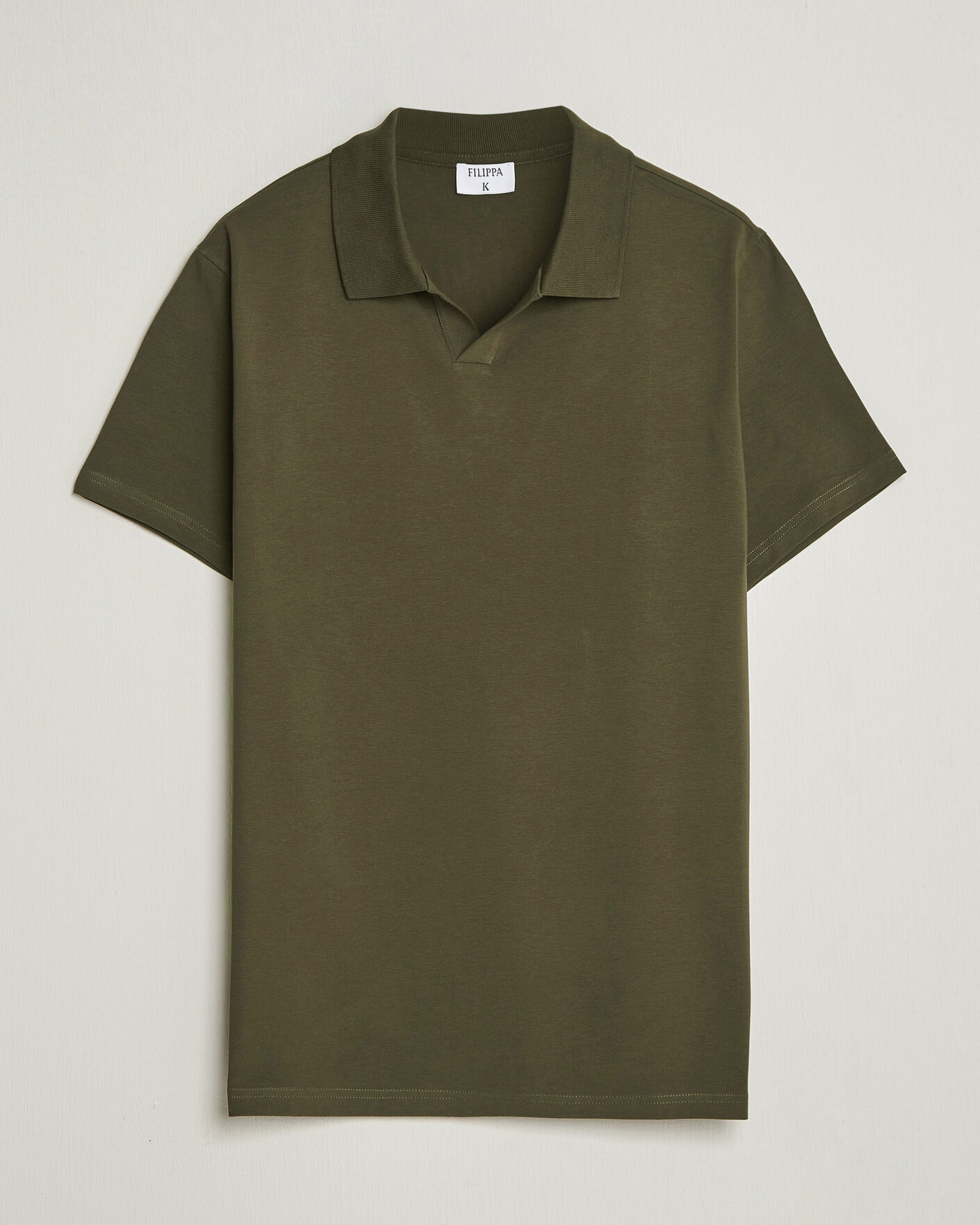Men | Polo Shirts | Filippa K | Soft Lycra Polo T-Shirt Ebony Brown