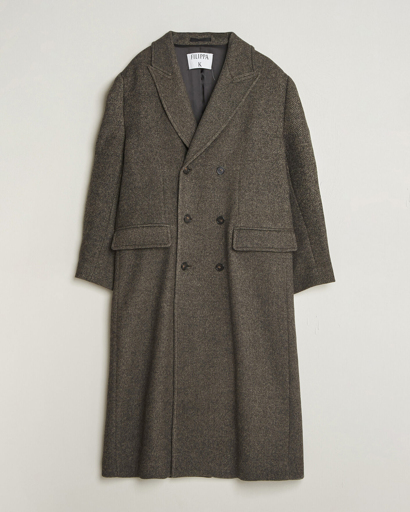 Men | Coats & Jackets | Filippa K | Damian Wool Twill Coat Driftwood