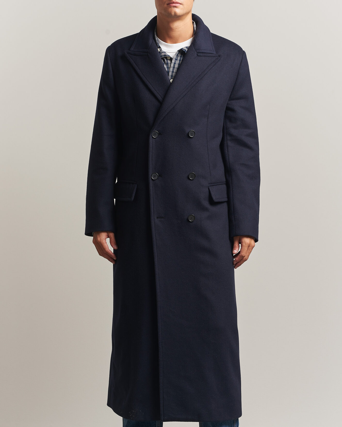 Men | Coats & Jackets | Filippa K | Damian Wool Coat French Navy