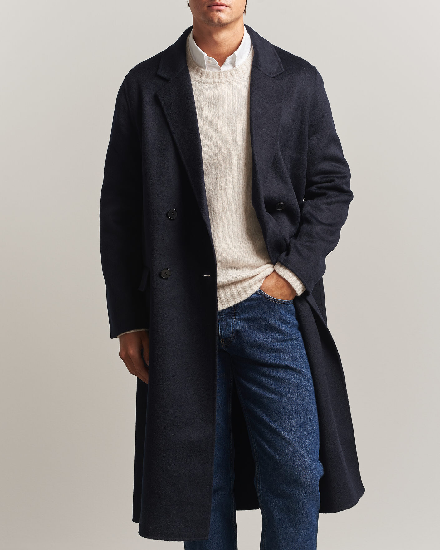 Men | Coats & Jackets | Filippa K | Athens Wool Coat Navy