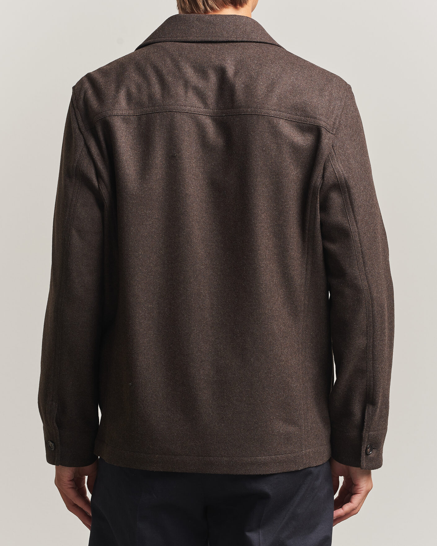 Men | Shirts | Filippa K | Taylor Flannel Overshirt Walnut Brown