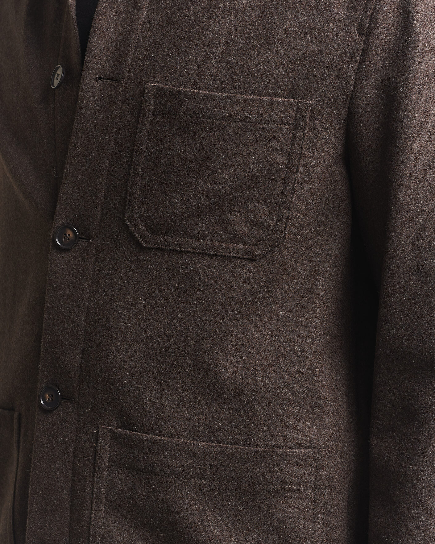 Men | Shirts | Filippa K | Taylor Flannel Overshirt Walnut Brown
