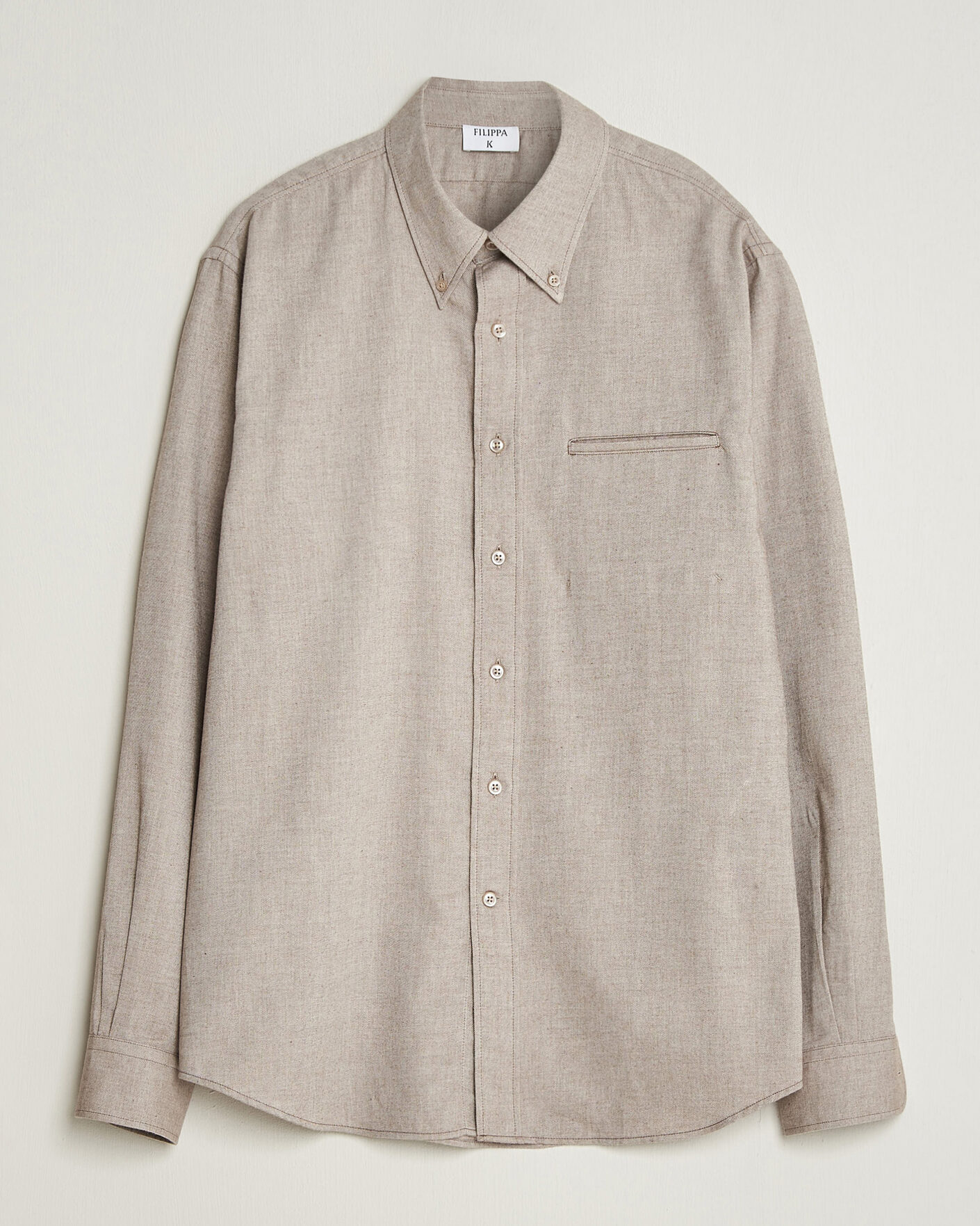 Men | Shirts | Filippa K | Zack Flannel Shirt Mid Brown