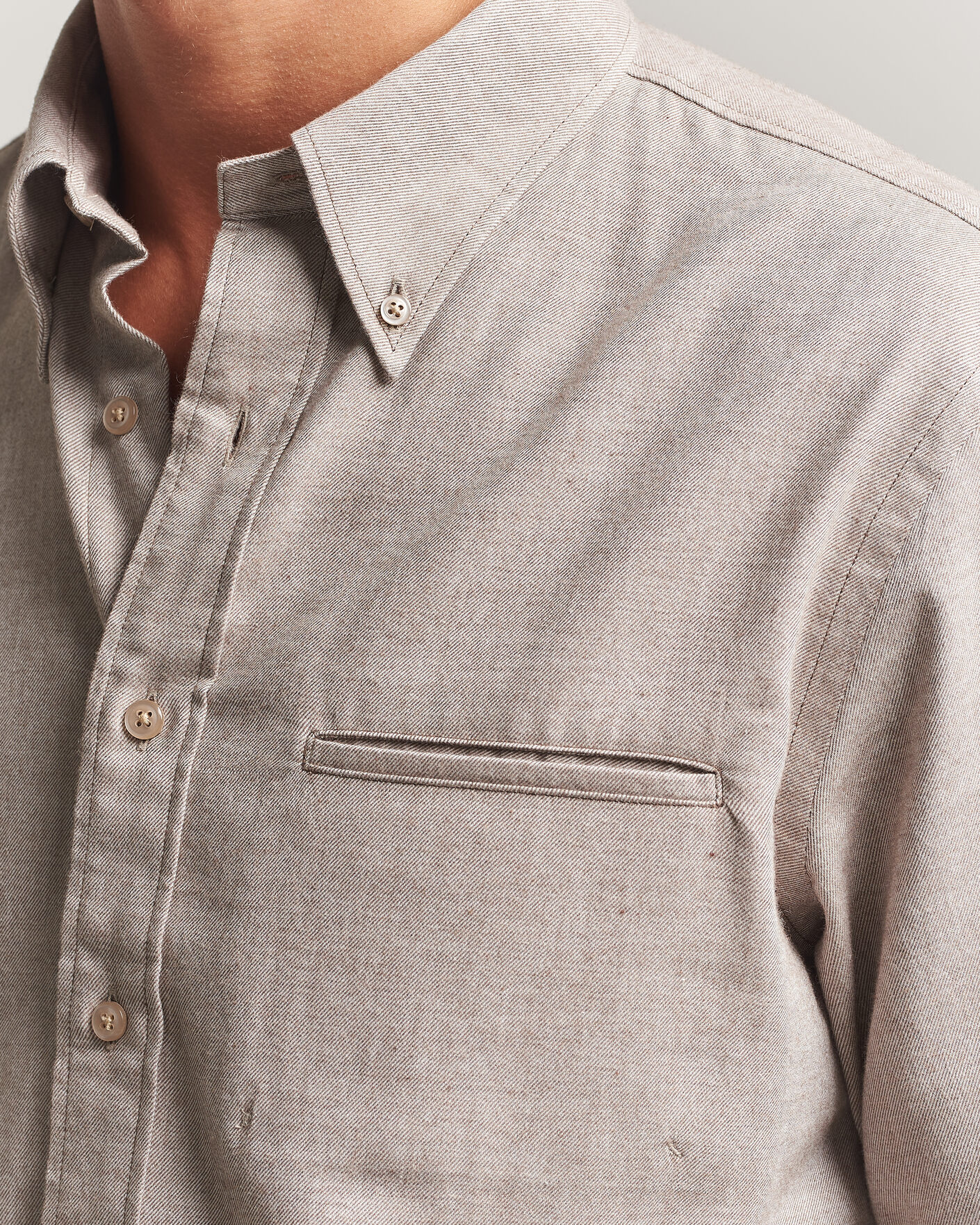 Men | Shirts | Filippa K | Zack Flannel Shirt Mid Brown