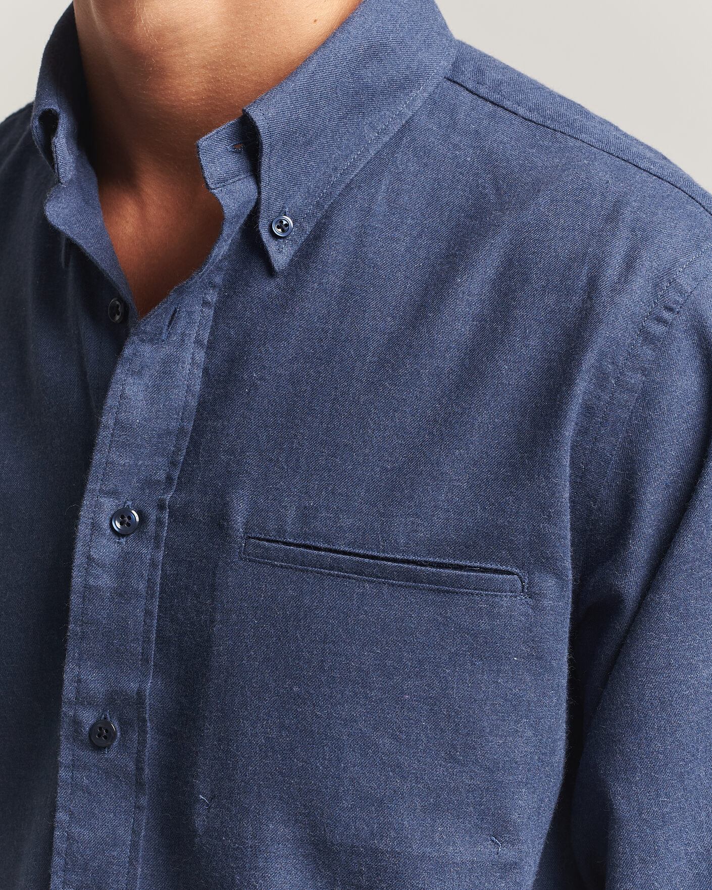 Men | Shirts | Filippa K | Zack Flannel Shirt Navy