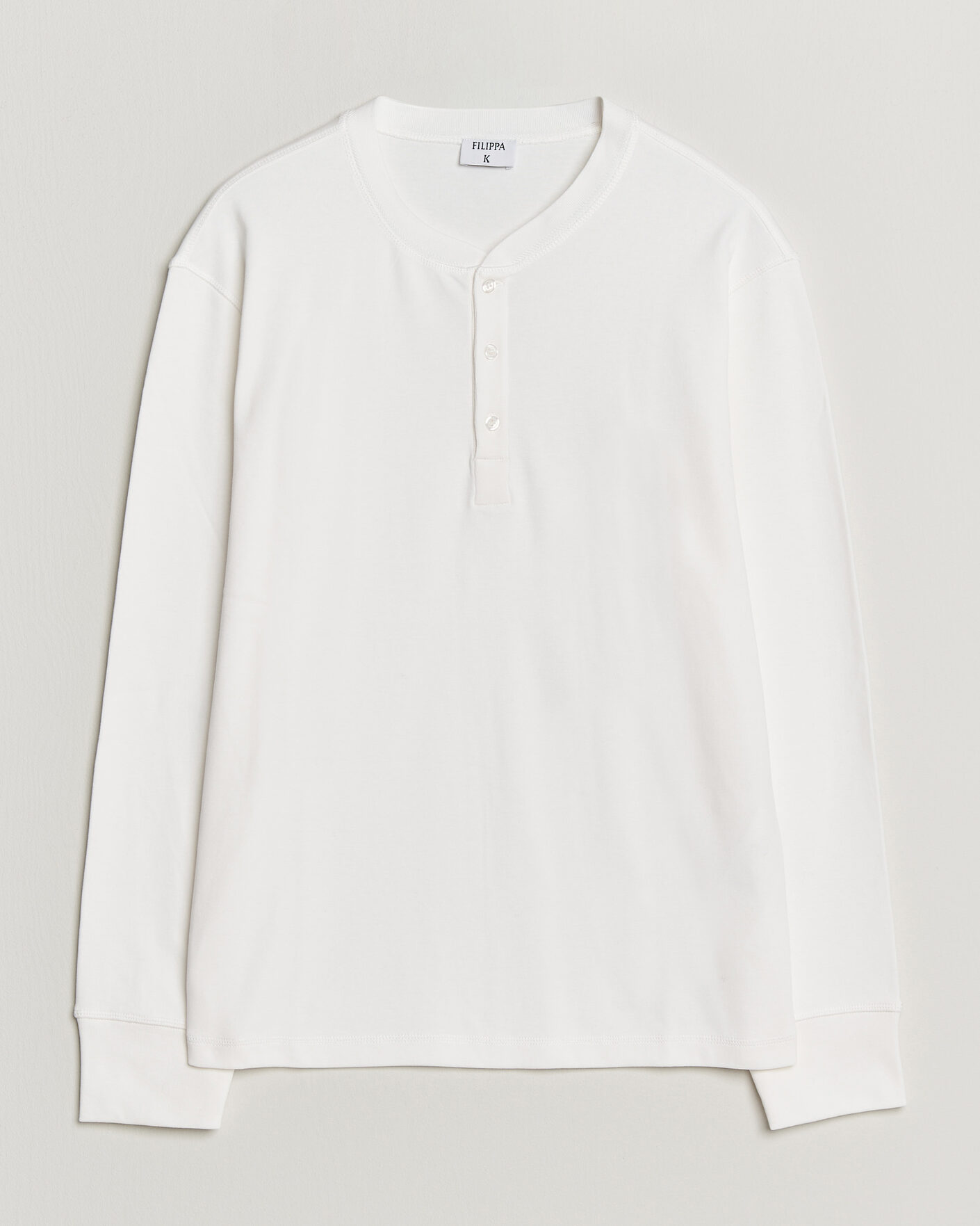 Men | Sweaters & Knitwear | Filippa K | Cotton Rib Henley White