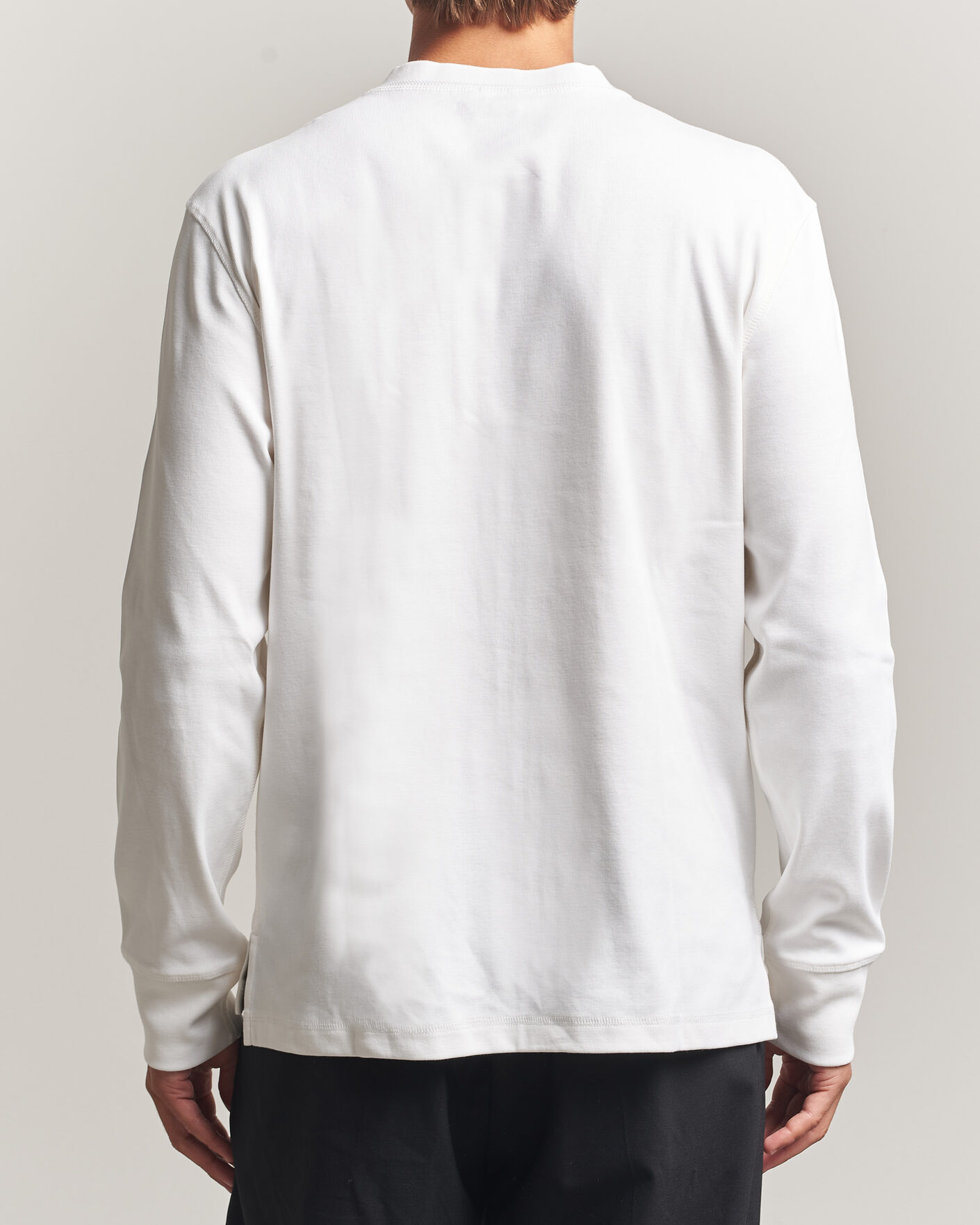 Men | Sweaters & Knitwear | Filippa K | Cotton Rib Henley White