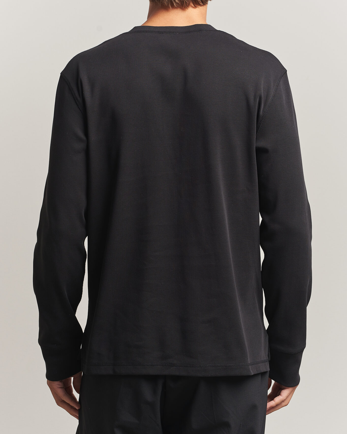 Men | Sweaters & Knitwear | Filippa K | Cotton Rib Henley Black