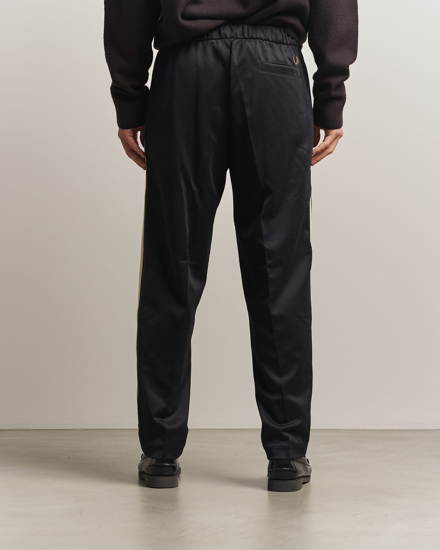 Men | Trousers | Fred Perry | Tipped Taped Track Pants Black