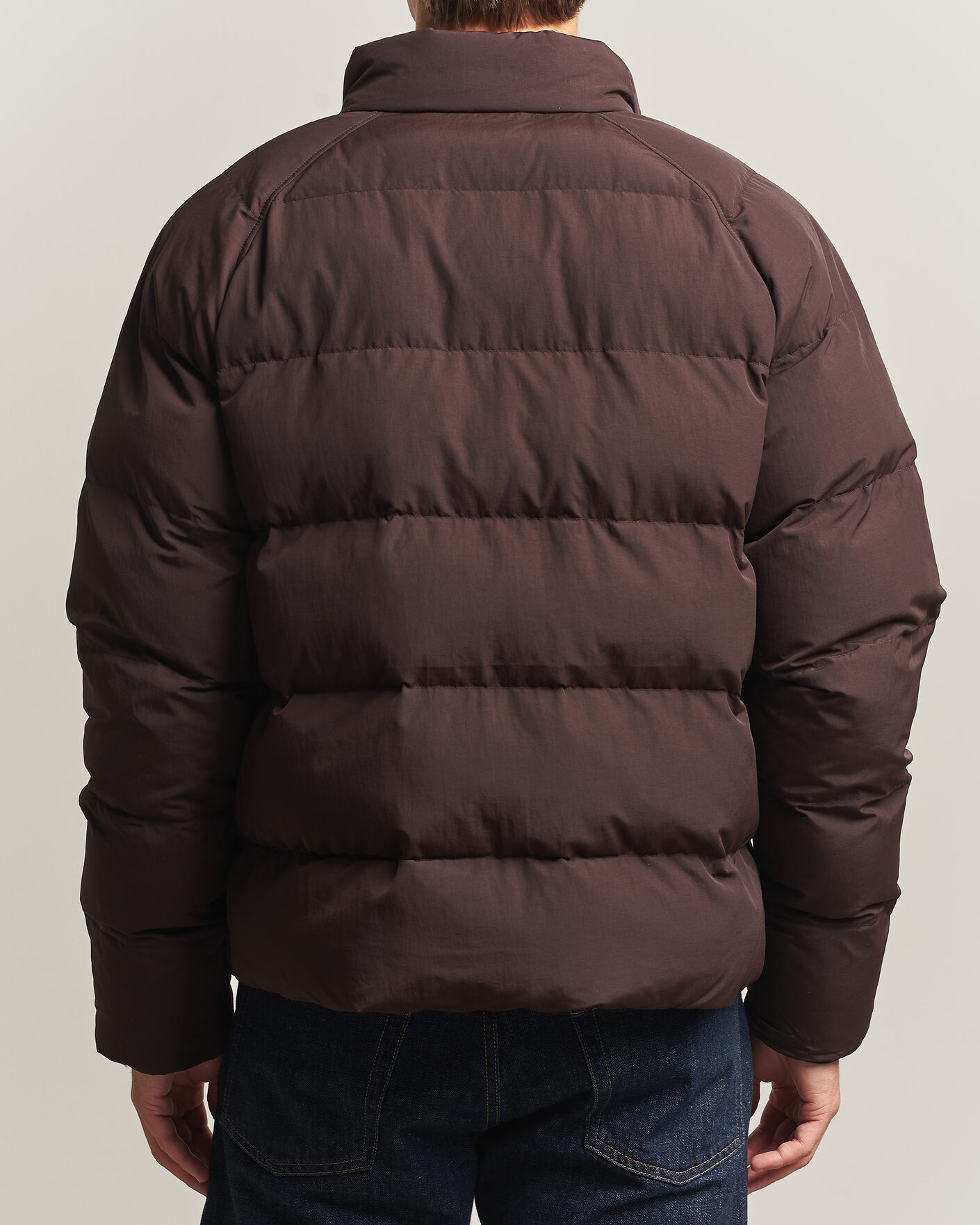 Men | Coats & Jackets | Fred Perry | Raglan Sleeve Padded Jacket Rich Brown