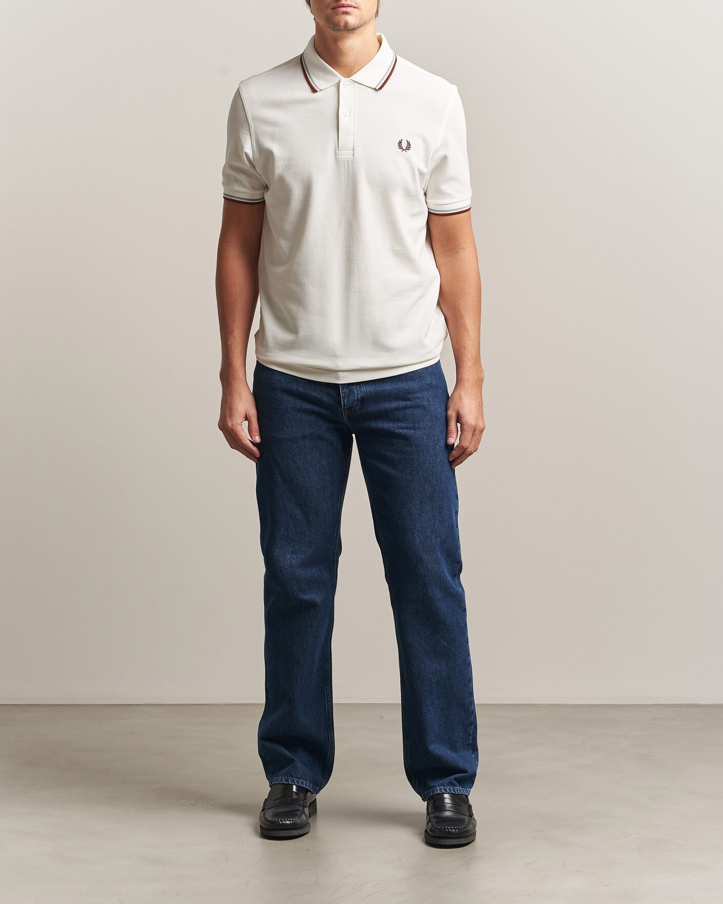 Men | Polo Shirts | Fred Perry | Twin Tipped Polo Shirt Ecru