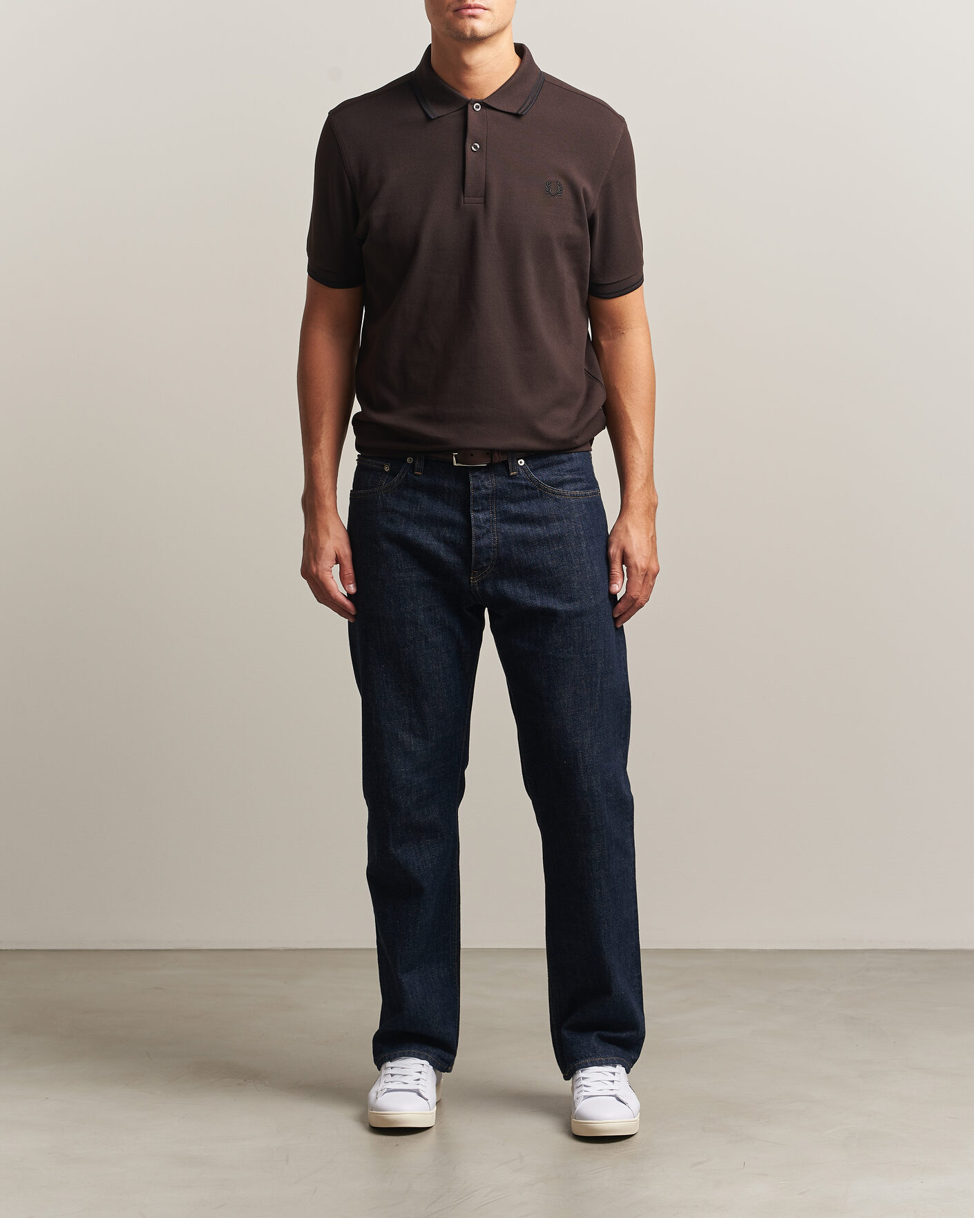 Men | Polo Shirts | Fred Perry | Twin Tipped Polo Shirt Rich Brown