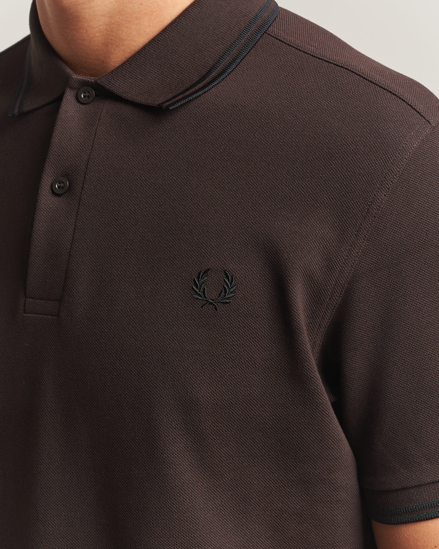 Men | Polo Shirts | Fred Perry | Twin Tipped Polo Shirt Rich Brown