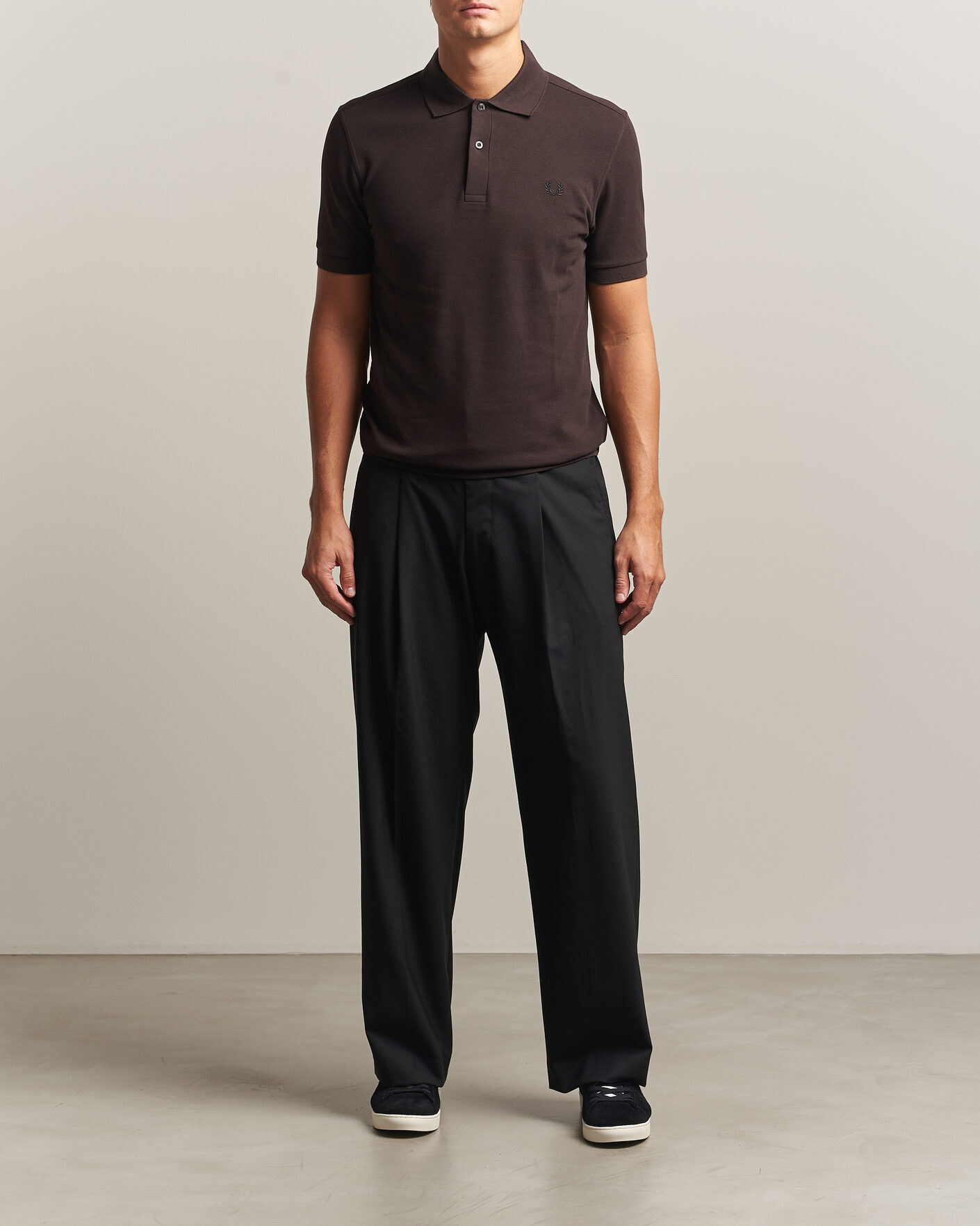Men | Polo Shirts | Fred Perry | Plain Polo Shirt Night Rich Brown