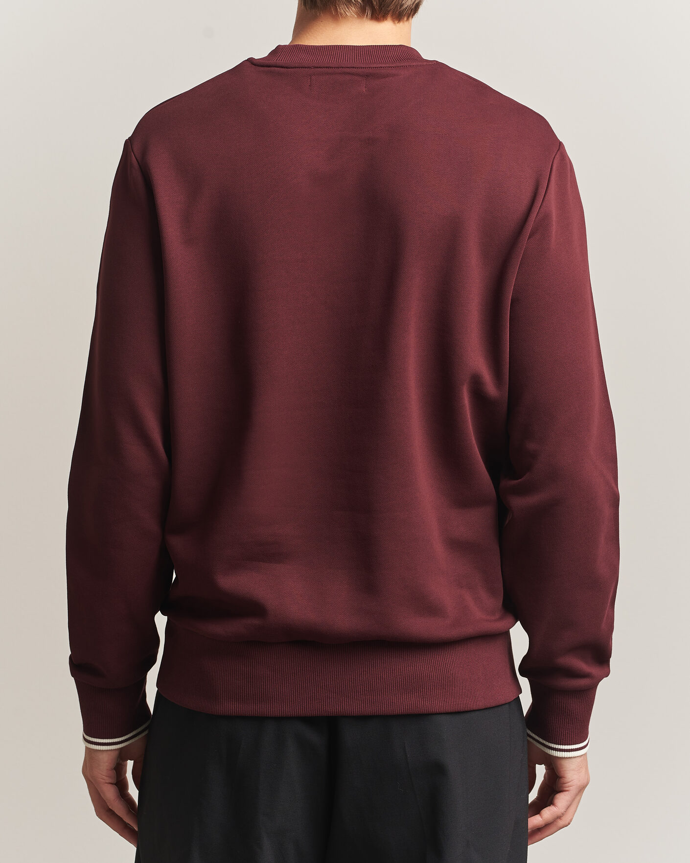 Men | Sweaters & Knitwear | Fred Perry | Crew Neck Sweatshirt Oxblood