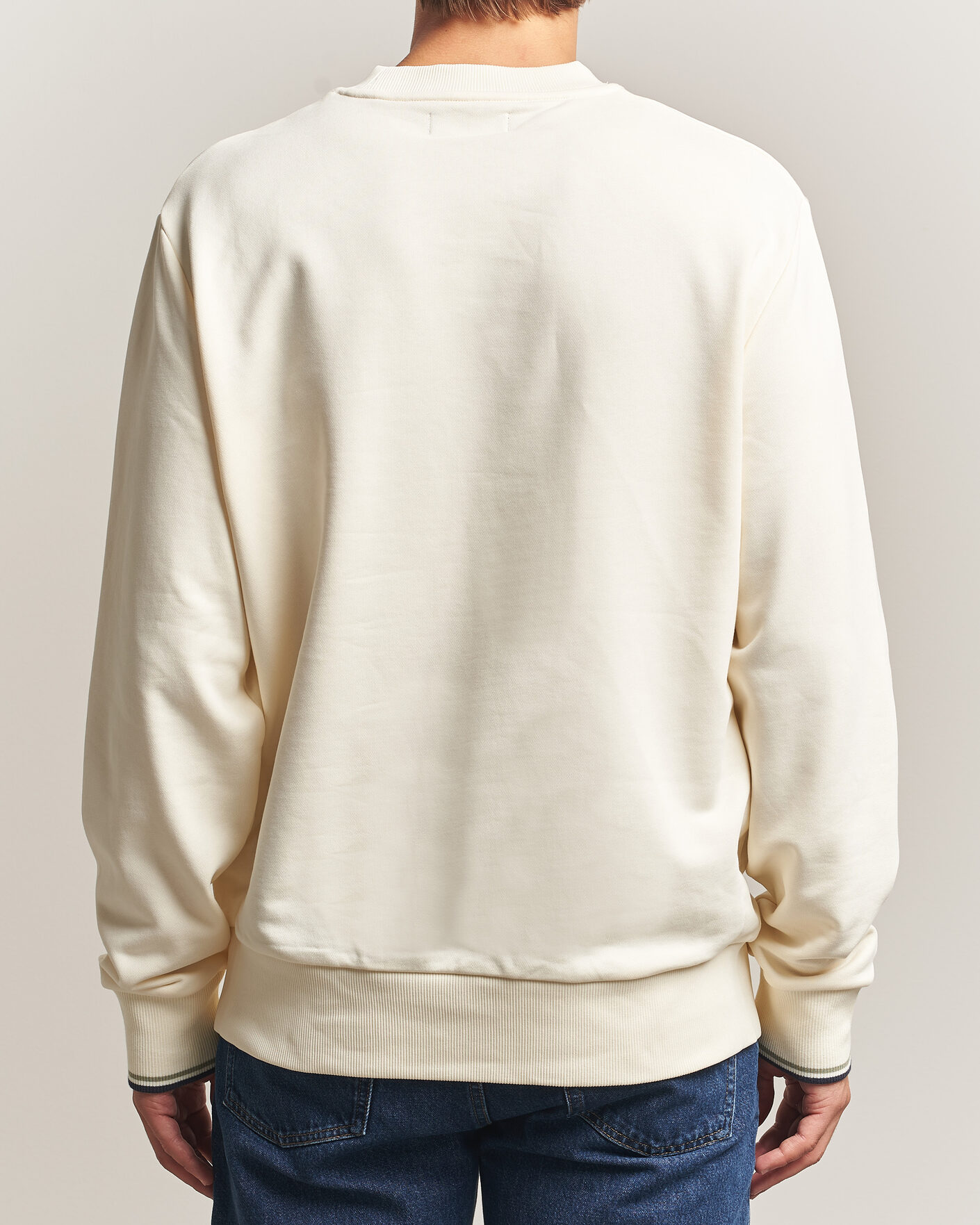 Men | Sweaters & Knitwear | Fred Perry | Crew Neck Sweatshirt Ecru